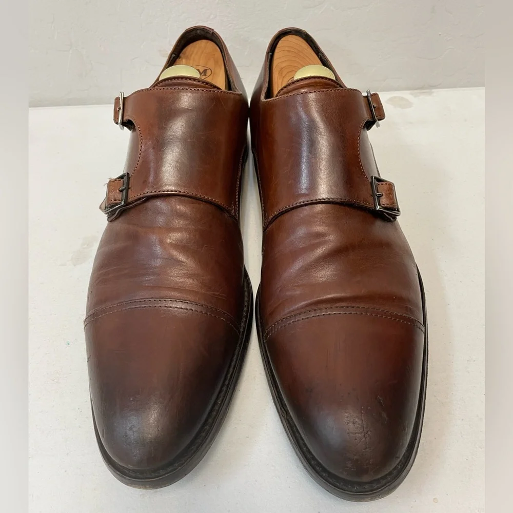 To Boot New York Made in Italy Grant  Double Monkstrap in Brown Size 10.5 D $399
